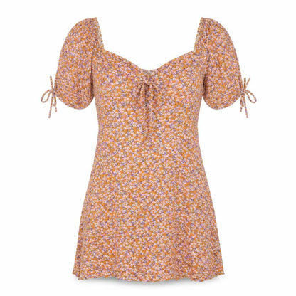 New Look Womens Multicoloured Floral Polyester A-Line Size 10 V-Neck Pullover