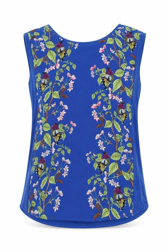 Womens UK Size M Oasis Blue Basic Tank