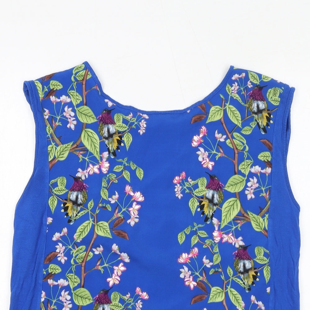 Womens UK Size M Oasis Blue Basic Tank