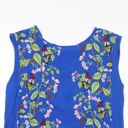Womens UK Size M Oasis Blue Basic Tank