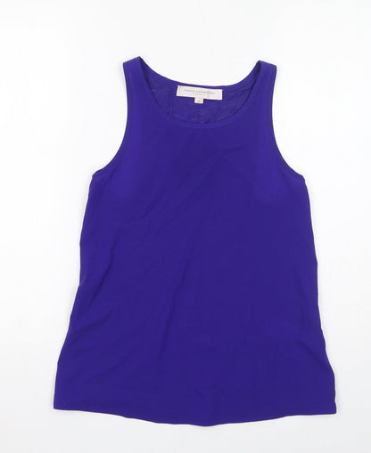 French Connection Womens Purple Polyester Basic Tank Size XS Round Neck