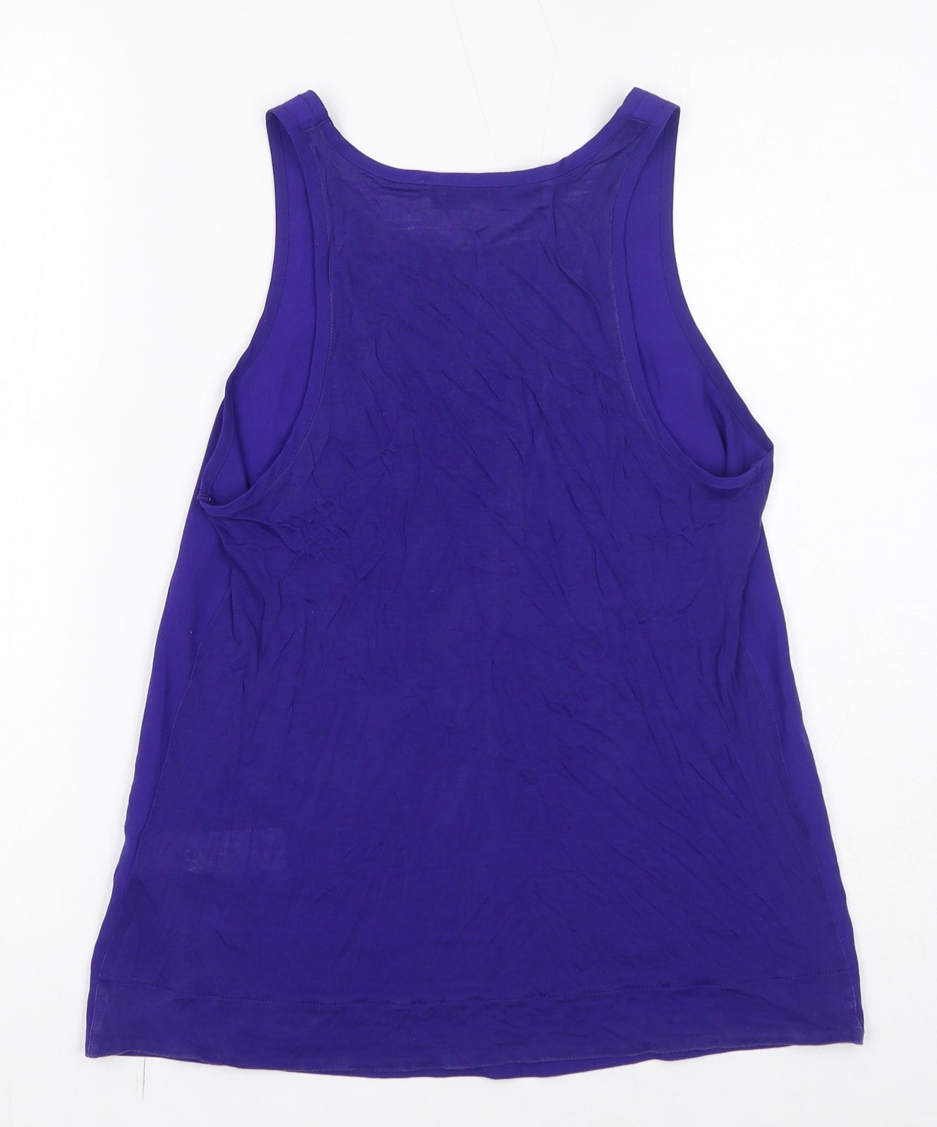 French Connection Womens Purple Polyester Basic Tank Size XS Round Neck