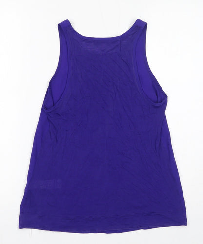 French Connection Womens Purple Polyester Basic Tank Size XS Round Neck