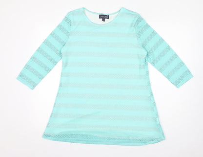 Womens UK Size 12 Saloos Blue Basic T-Shirt