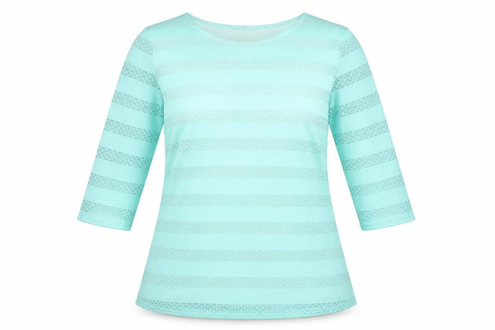 Womens UK Size 12 Saloos Blue Basic T-Shirt
