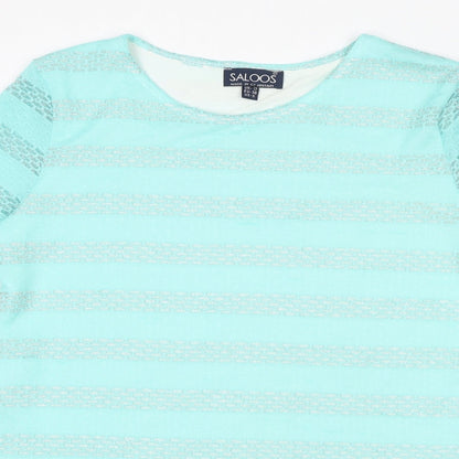 Womens UK Size 12 Saloos Blue Basic T-Shirt