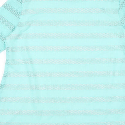 Womens UK Size 12 Saloos Blue Basic T-Shirt