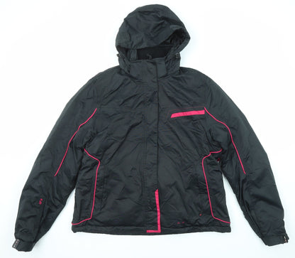 Womens UK Size 16 Parallel Black Windbreaker Coat