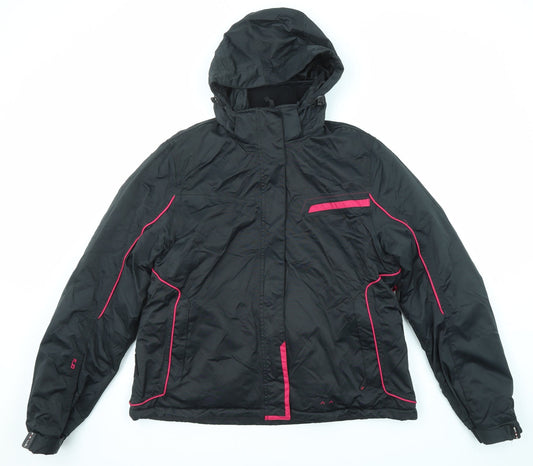 Womens UK Size 16 Parallel Black Windbreaker Coat