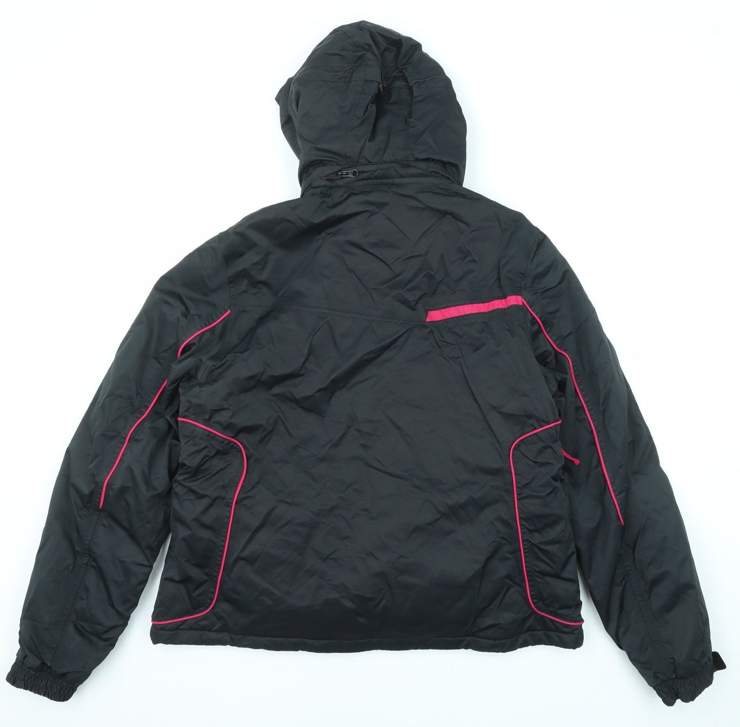 Womens UK Size 16 Parallel Black Windbreaker Coat