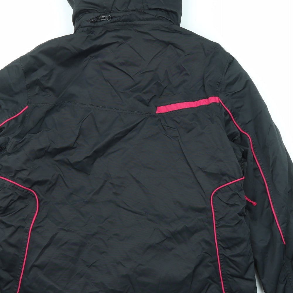Womens UK Size 16 Parallel Black Windbreaker Coat