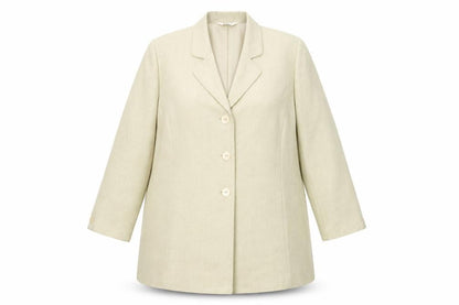 ELVI Womens Beige Jacket Blazer Size 20 Button