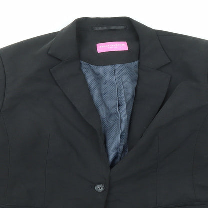 Brook Taverner Womens Black Polyester Jacket Blazer Size 14