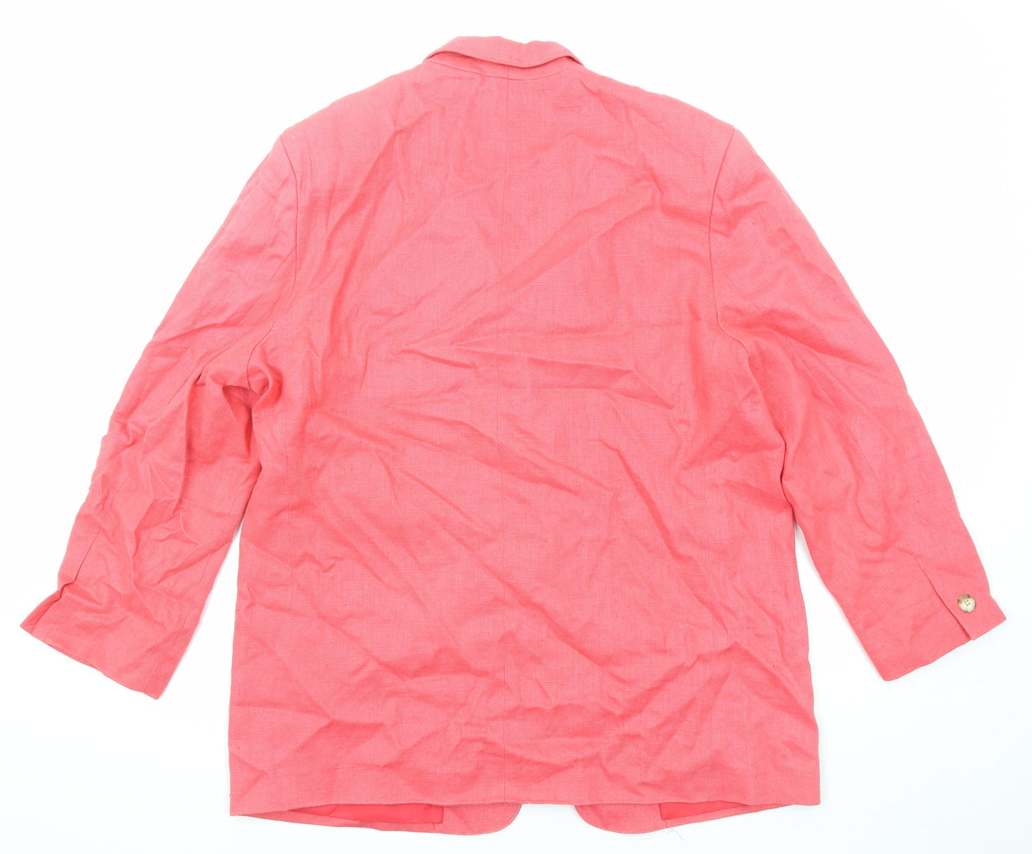 Eddie Bauer Womens Pink Jacket Blazer Size L Button