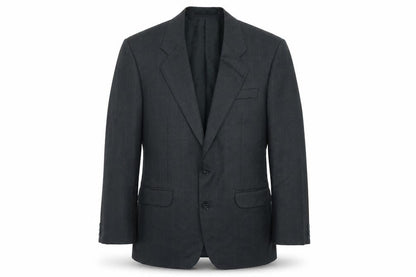 Burton Mens Black Striped Polyester Jacket Suit Jacket Size 40 Regular