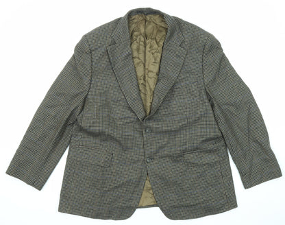 Marks and Spencer Mens Multicoloured Geometric Wool Jacket Suit Jacket Size 46 Regular