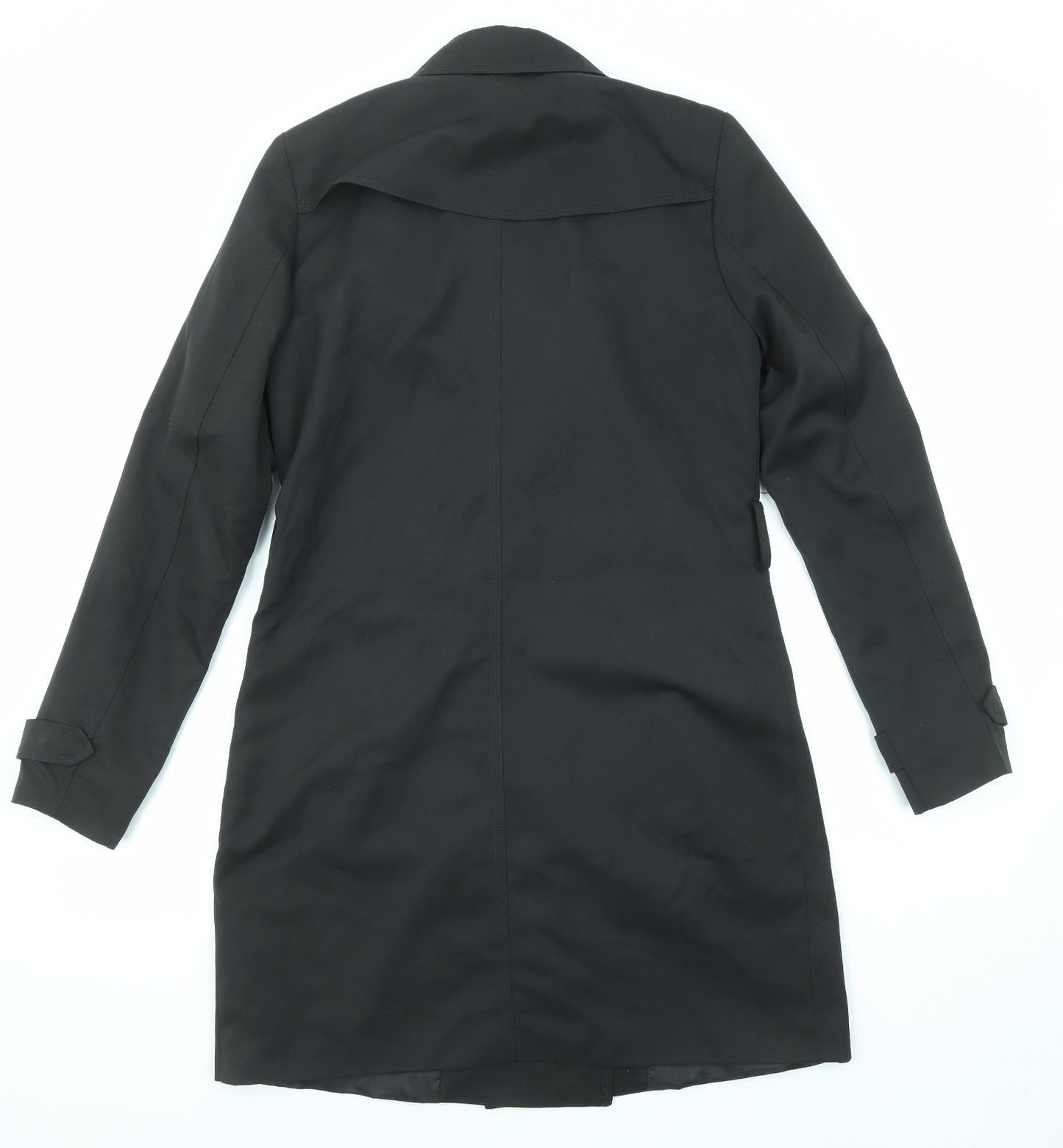 VILA Womens Black Pea Coat Coat Size XS Button