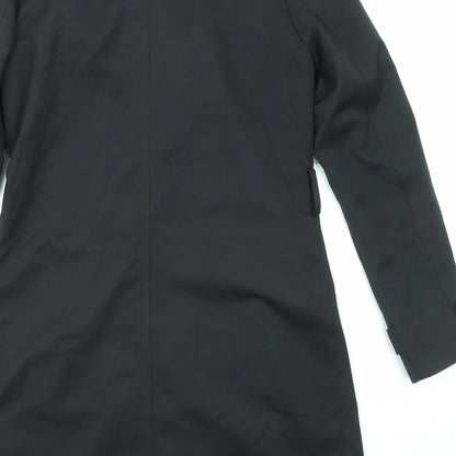VILA Womens Black Pea Coat Coat Size XS Button