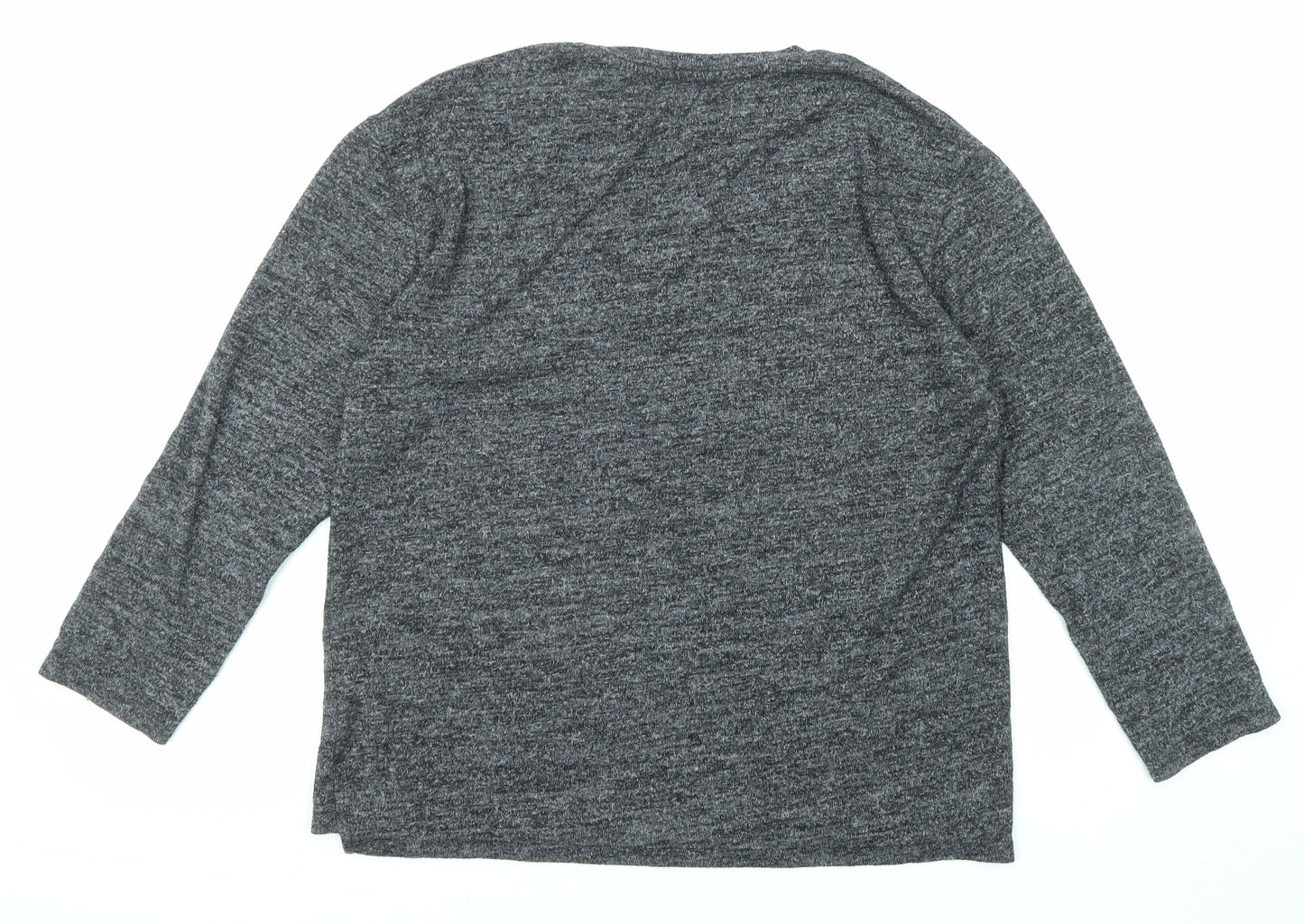 Womens UK Size 10 Zara Grey Basic T-Shirt