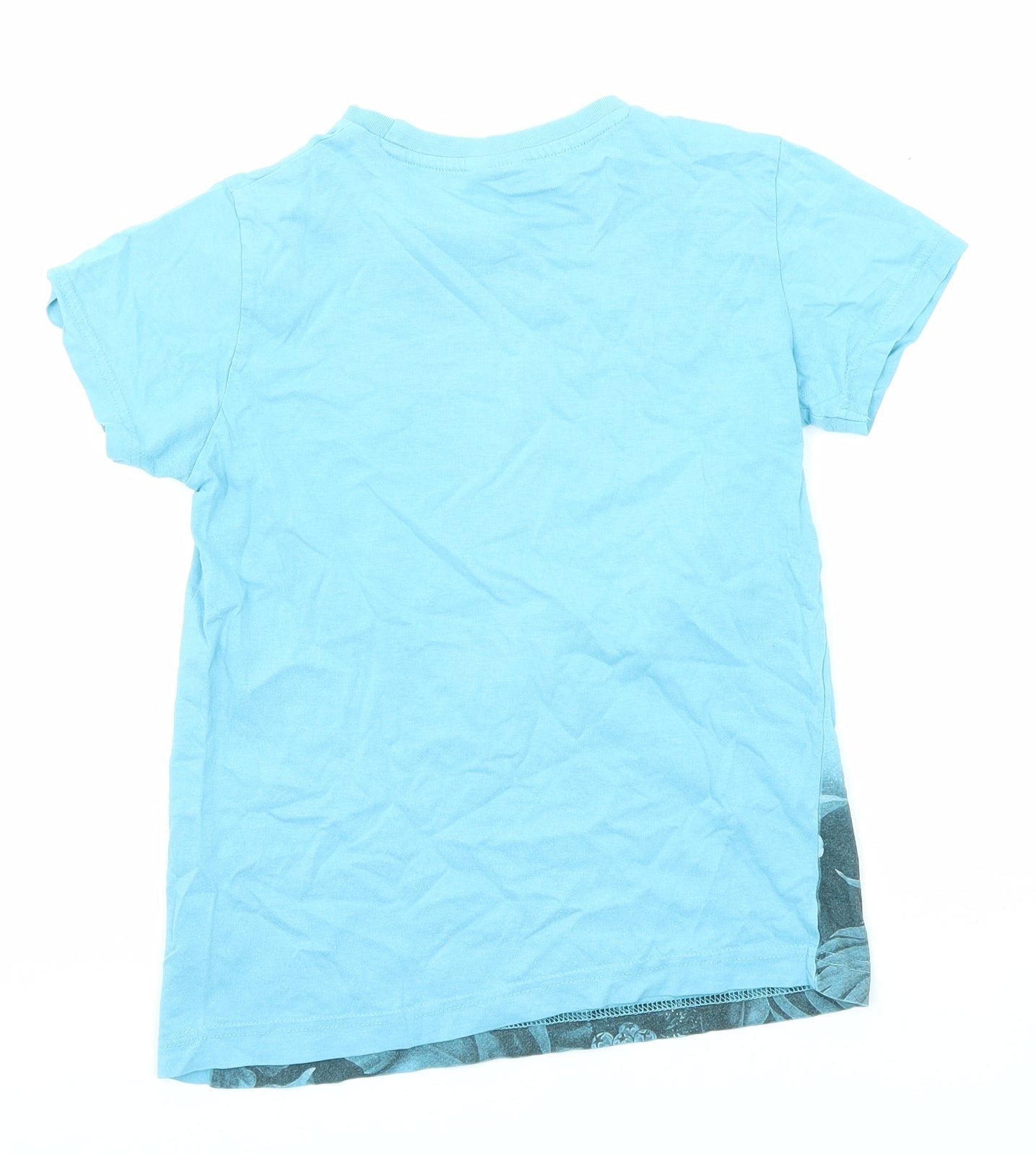 Urban Outlaws Sportswear Boys Blue Cotton Basic T-Shirt Size 9-10 Years Crew Neck Pullover