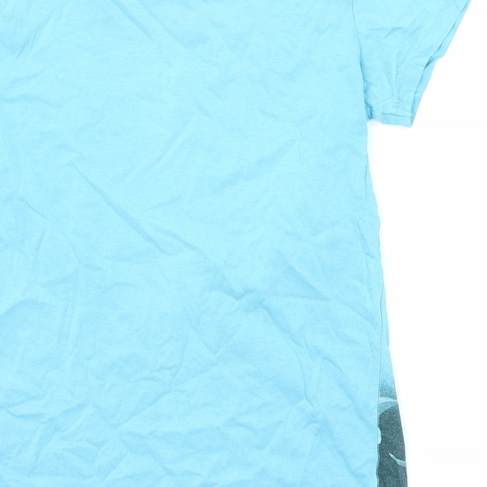 Urban Outlaws Sportswear Boys Blue Cotton Basic T-Shirt Size 9-10 Years Crew Neck Pullover