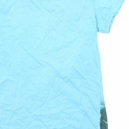Urban Outlaws Sportswear Boys Blue Cotton Basic T-Shirt Size 9-10 Years Crew Neck Pullover