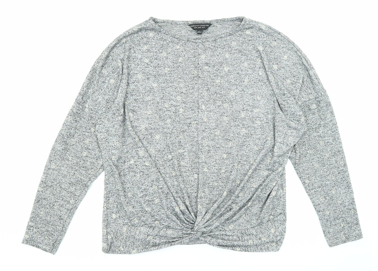 Womens UK Size M Dorothy Perkins Grey Basic Blouse