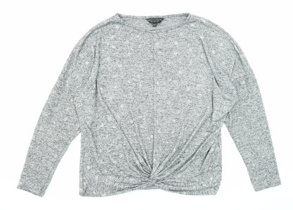 Womens UK Size M Dorothy Perkins Grey Basic Blouse