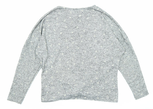Womens UK Size M Dorothy Perkins Grey Basic Blouse