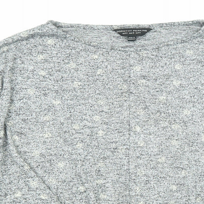 Womens UK Size M Dorothy Perkins Grey Basic Blouse