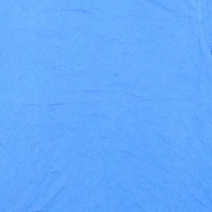 Slazenger Mens Blue Cotton T-Shirt Size M Crew Neck