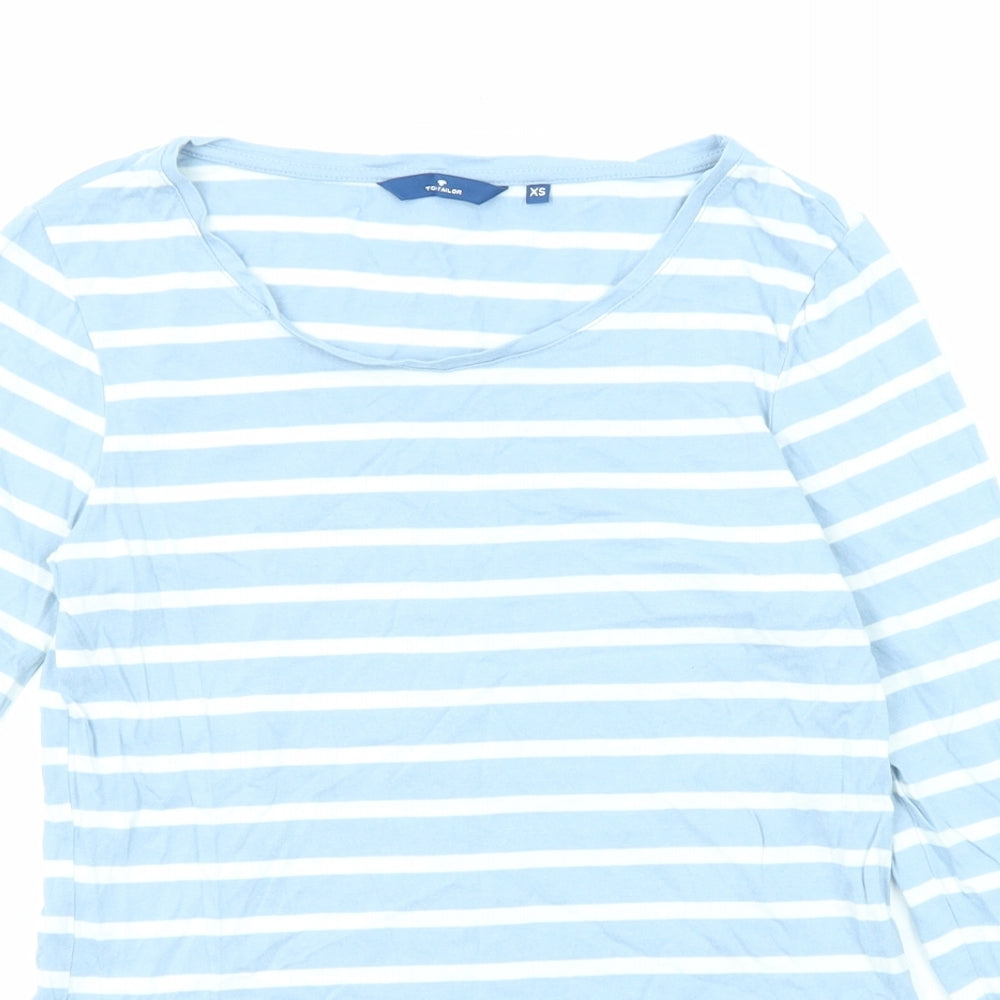 Womens UK Size XS TOM TAILOR Blue Basic T-Shirt