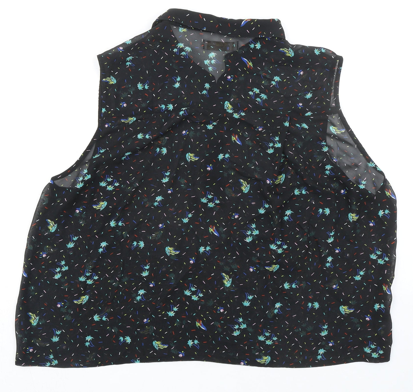 Womens UK Size L Pull&Bear Black Basic Blouse