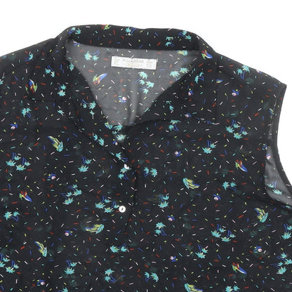 Womens UK Size L Pull&Bear Black Basic Blouse