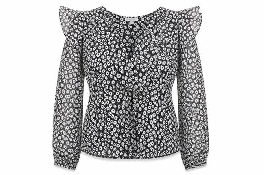Womens UK Size 8 New Look Black Basic Blouse