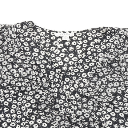 Womens UK Size 8 New Look Black Basic Blouse