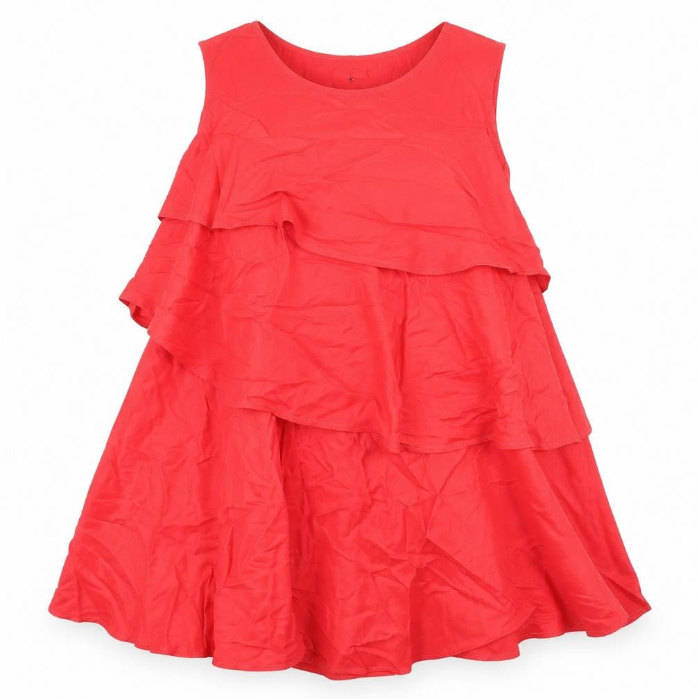 NEXT Womens Red Polyester Trapeze & Swing Size 16 Scoop Neck Zip