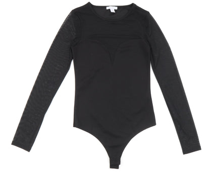 Womens UK Size XS Amisu One-Piece Black Bodysuit