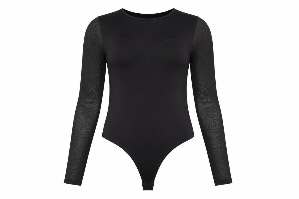 Womens UK Size XS Amisu One-Piece Black Bodysuit