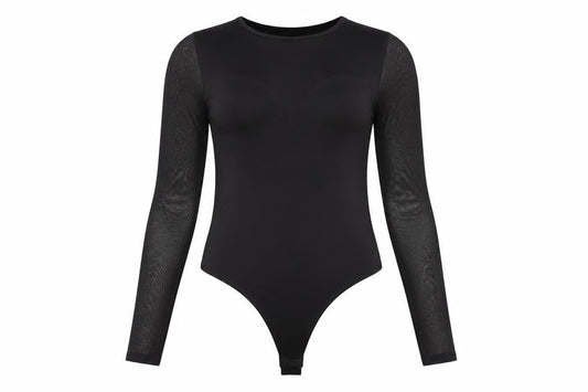 Womens UK Size XS Amisu One-Piece Black Bodysuit