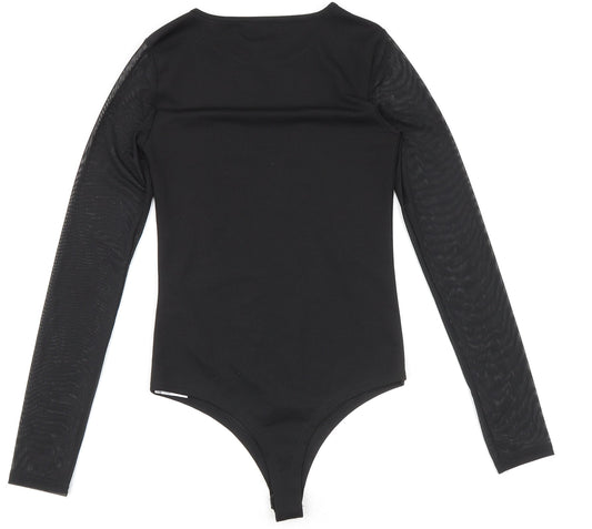 Womens UK Size XS Amisu One-Piece Black Bodysuit