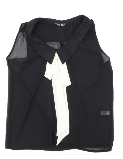 Womens UK Size 10 Select Black Basic Blouse