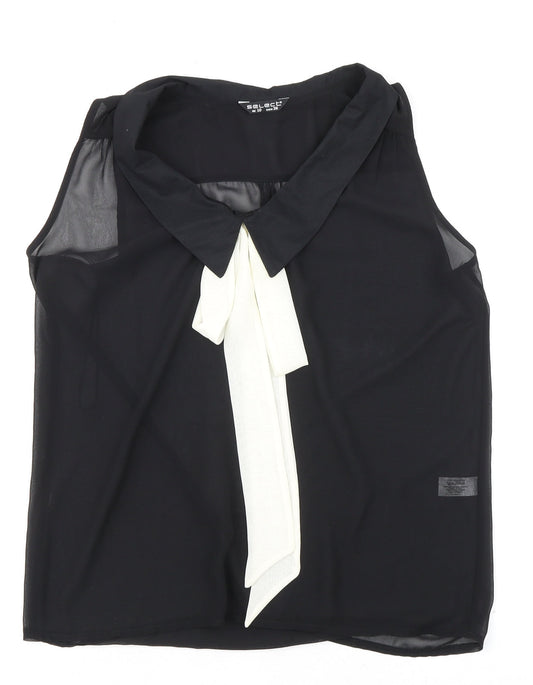 Womens UK Size 10 Select Black Basic Blouse