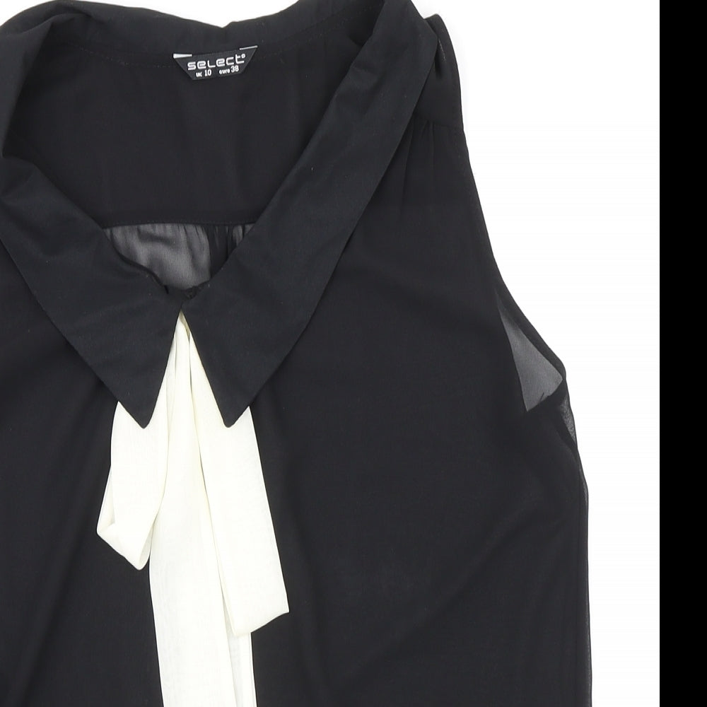 Womens UK Size 10 Select Black Basic Blouse