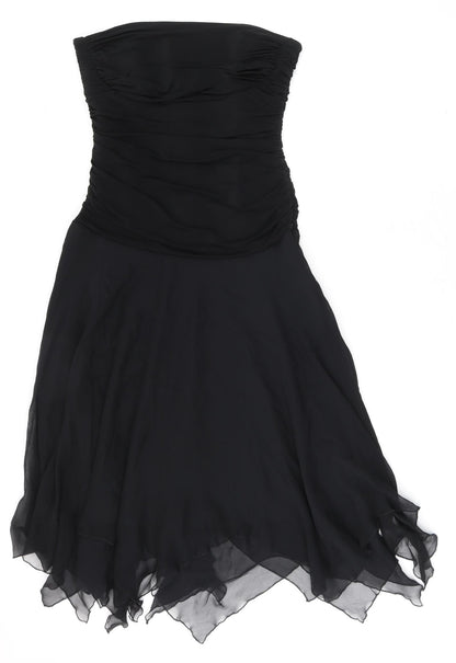 Autograph Womens Black Acetate A-Line Size 16 Square Neck Zip - Strapless