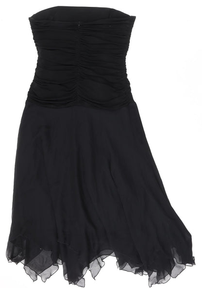 Autograph Womens Black Acetate A-Line Size 16 Square Neck Zip - Strapless