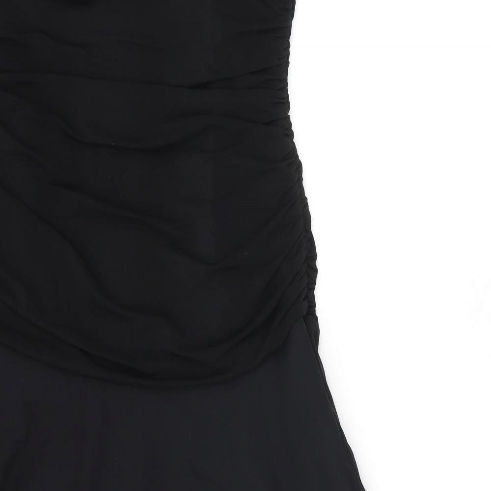 Autograph Womens Black Acetate A-Line Size 16 Square Neck Zip - Strapless