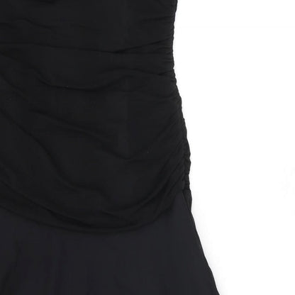 Autograph Womens Black Acetate A-Line Size 16 Square Neck Zip - Strapless