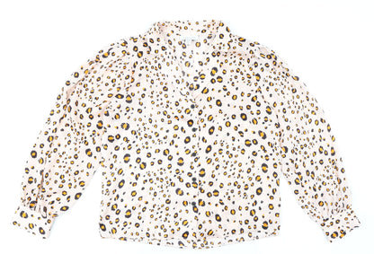 Womens UK Size 8 Topshop Multicoloured Basic Button-Up