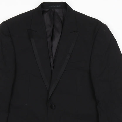 Mens UK Size 40 Tom English Regular Black Suit Jacket